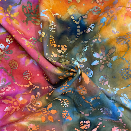 Pound A Metre Per Metre Luxurious Quality 100% Indian Cotton Batik - 45" Wide (DS2006 COL2)
