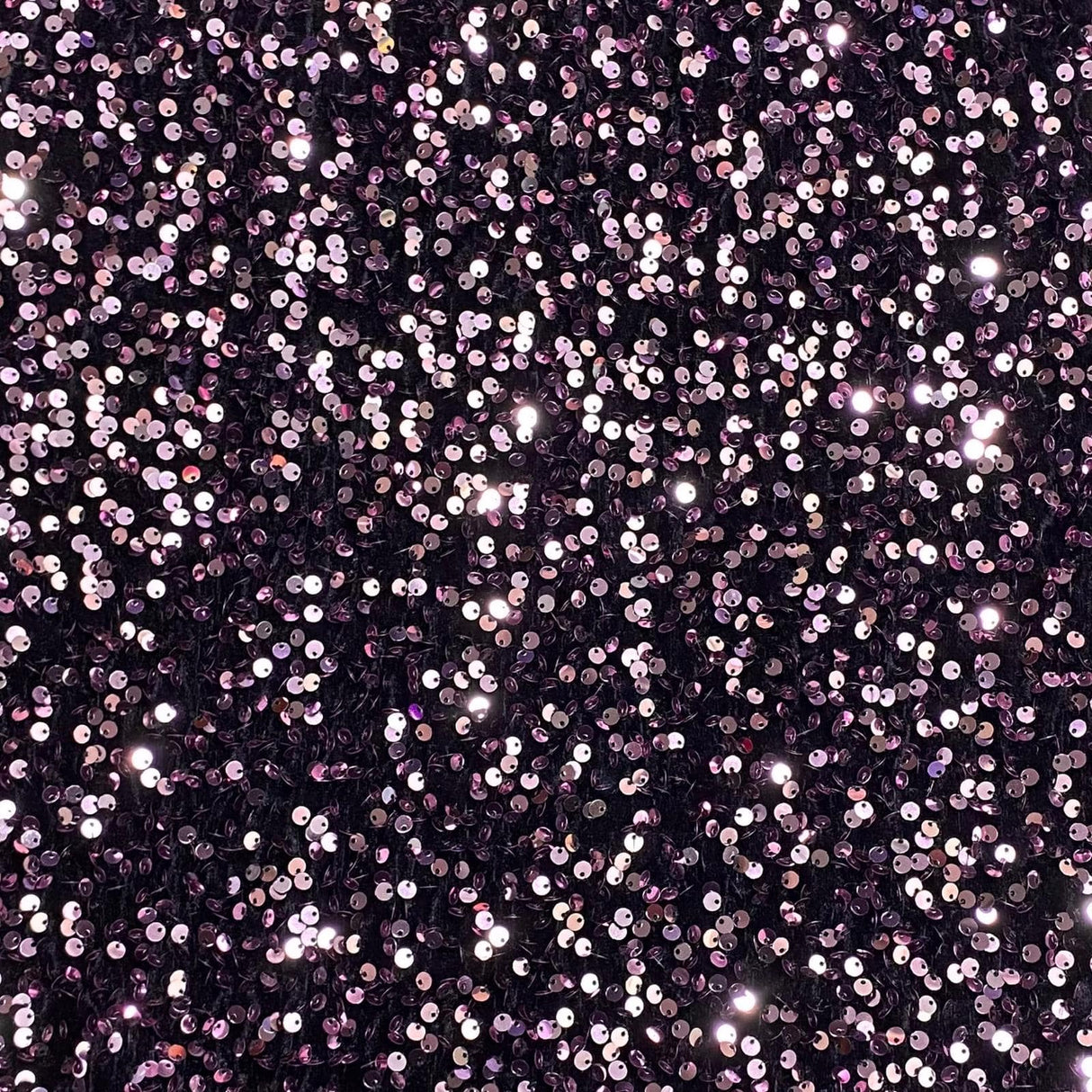 Pound A Metre Per Metre Luxurious Sequins On Velvet- 55" Wide - (Black & Mauve)