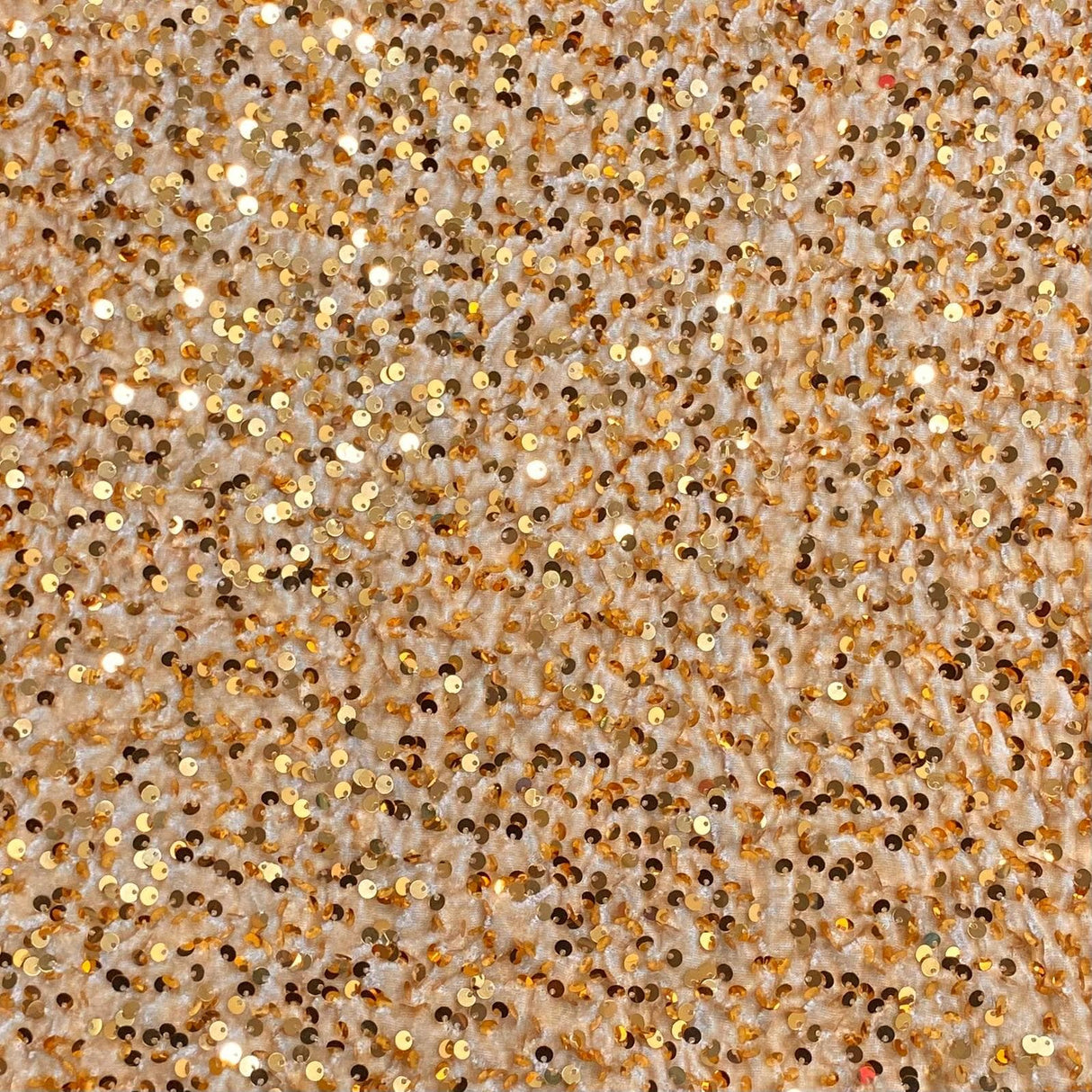 Pound A Metre Per Metre Luxurious Sequins On Velvet- 55" Wide - (Gold)