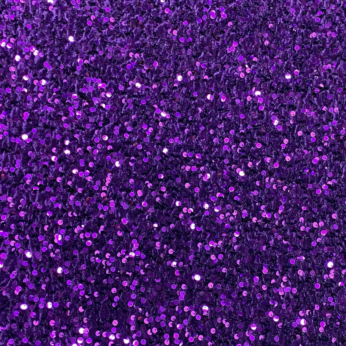 Pound A Metre Per Metre Luxurious Sequins On Velvet- 55" Wide - (Purple)