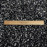 Pound A Metre Per Metre Luxurious Sequins On Velvet- 55" Wide - (Silver & Black)