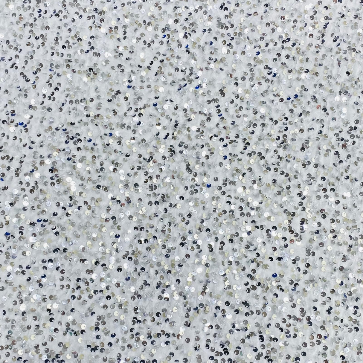 Pound A Metre Per Metre Luxurious Sequins On Velvet- 55" Wide - (White)