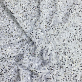 Pound A Metre Per Metre Luxurious Sequins On Velvet- 55" Wide - (White)