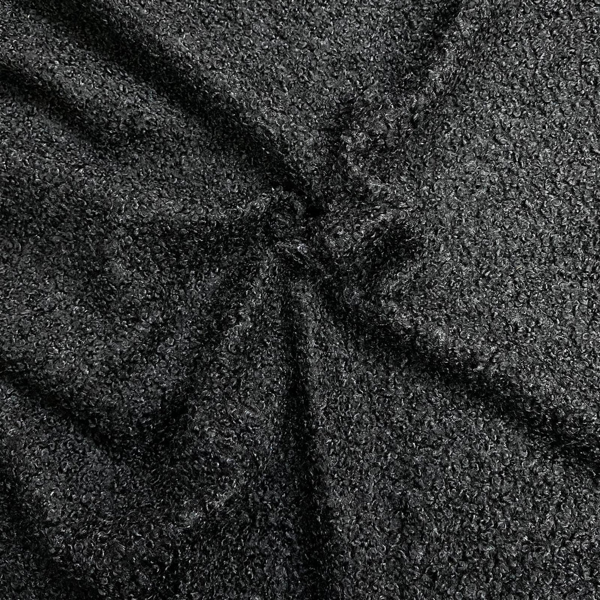 Pound A Metre Luxurious Sherpa Fleece with Suede Backing – 60" Wide (Black)