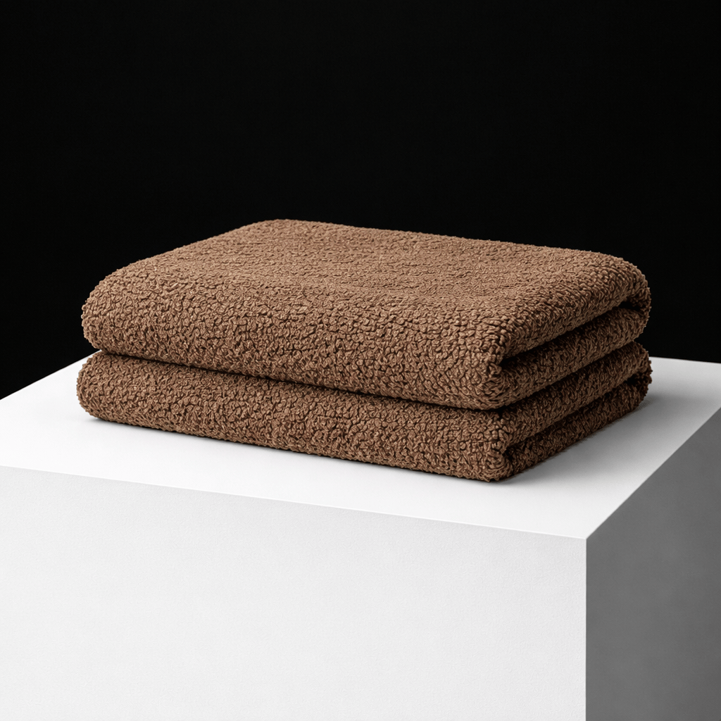 Pound A Metre Luxurious Sherpa Fleece with Suede Backing – 60" Wide (Brown)
