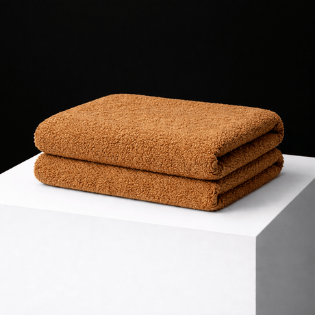 Pound A Metre Luxurious Sherpa Fleece with Suede Backing – 60" Wide (Rust)