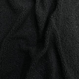 Pound A Metre Luxurious Sherpa Fleece with Sweatshirt Backing – 55" Wide (Black)