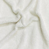Pound A Metre Luxurious Sherpa Fleece with Sweatshirt Backing – 55" Wide (White)