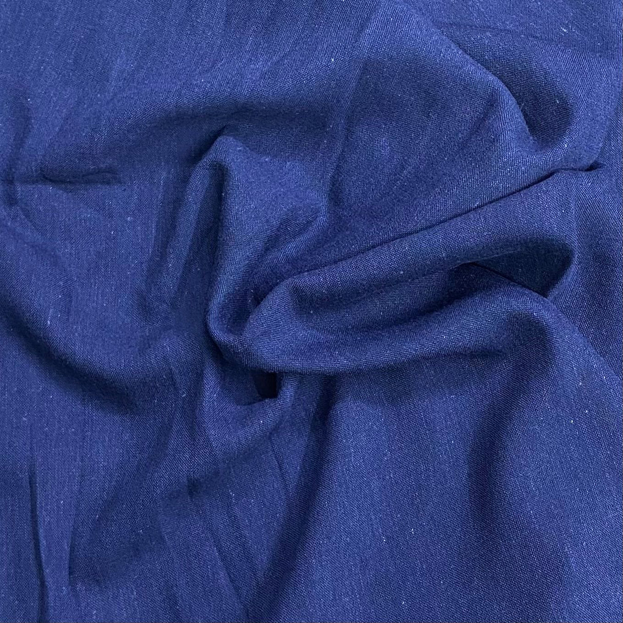 Pound A Metre Luxurious Soft Cotton Linen 55" Wide - (Navy)