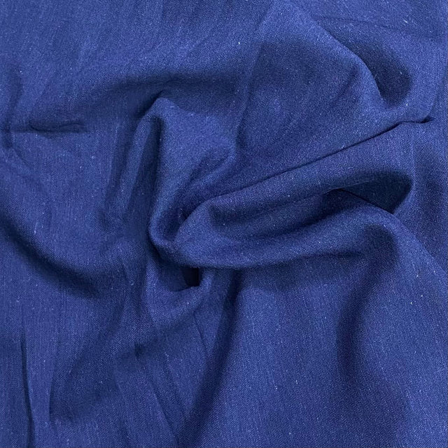Pound A Metre Luxurious Soft Cotton Linen 55" Wide - (Navy)