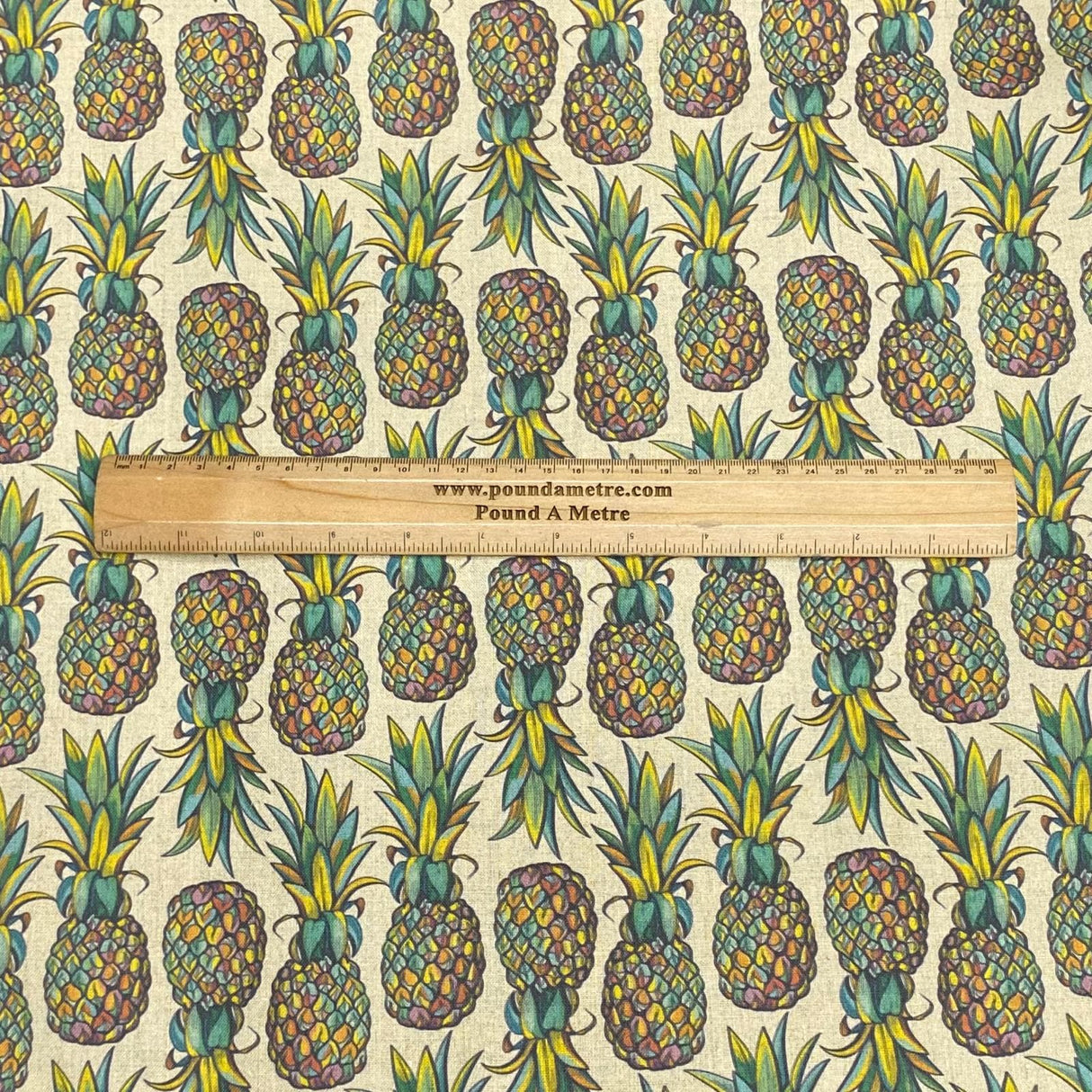 Pound A Metre Luxurious Soft Cotton Linen 55" Wide - (Pineapple)