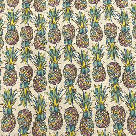 Pound A Metre Luxurious Soft Cotton Linen 55" Wide - (Pineapple)