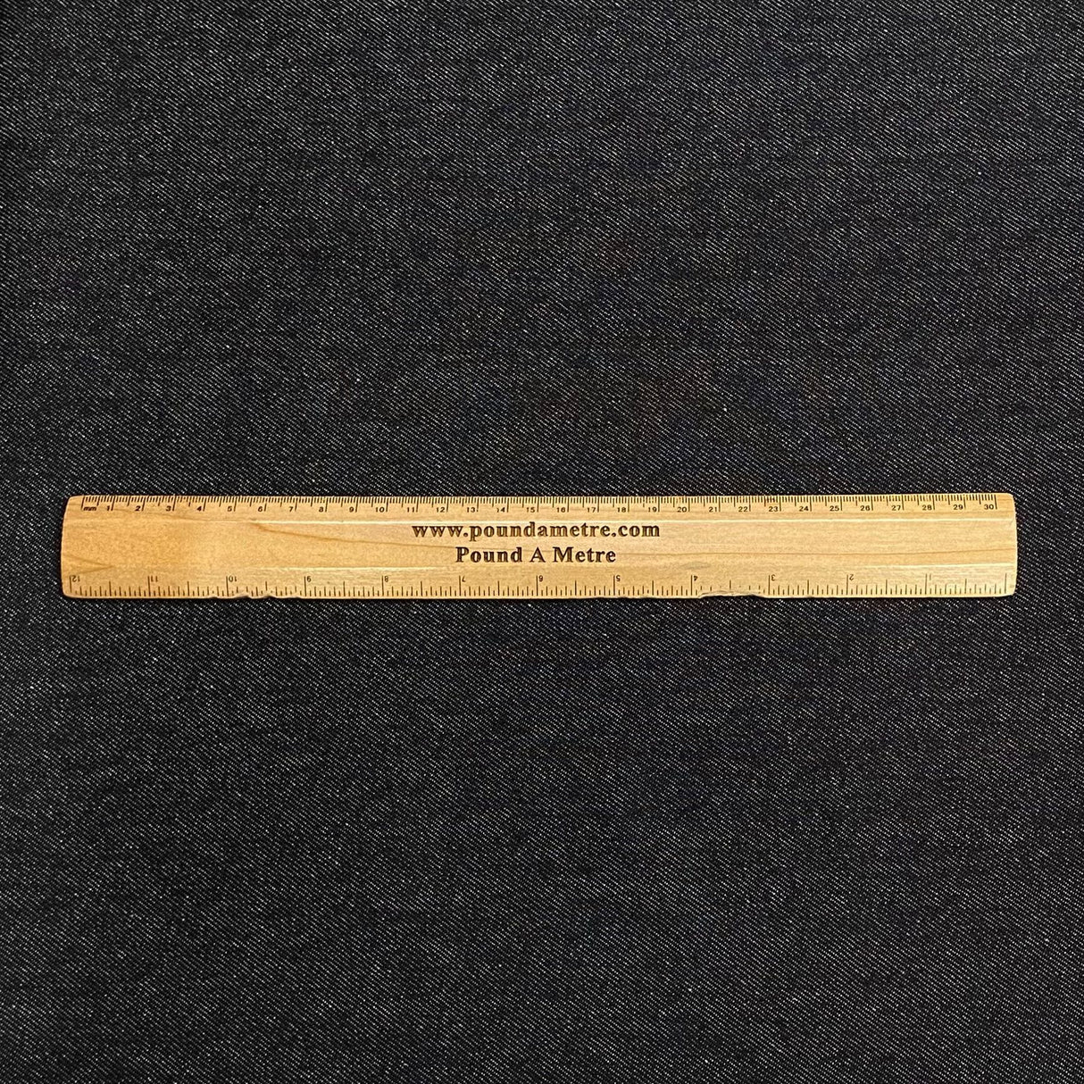 Pound A Metre Luxury 100% Cotton Denim – 58" Wide - (Woody Black)