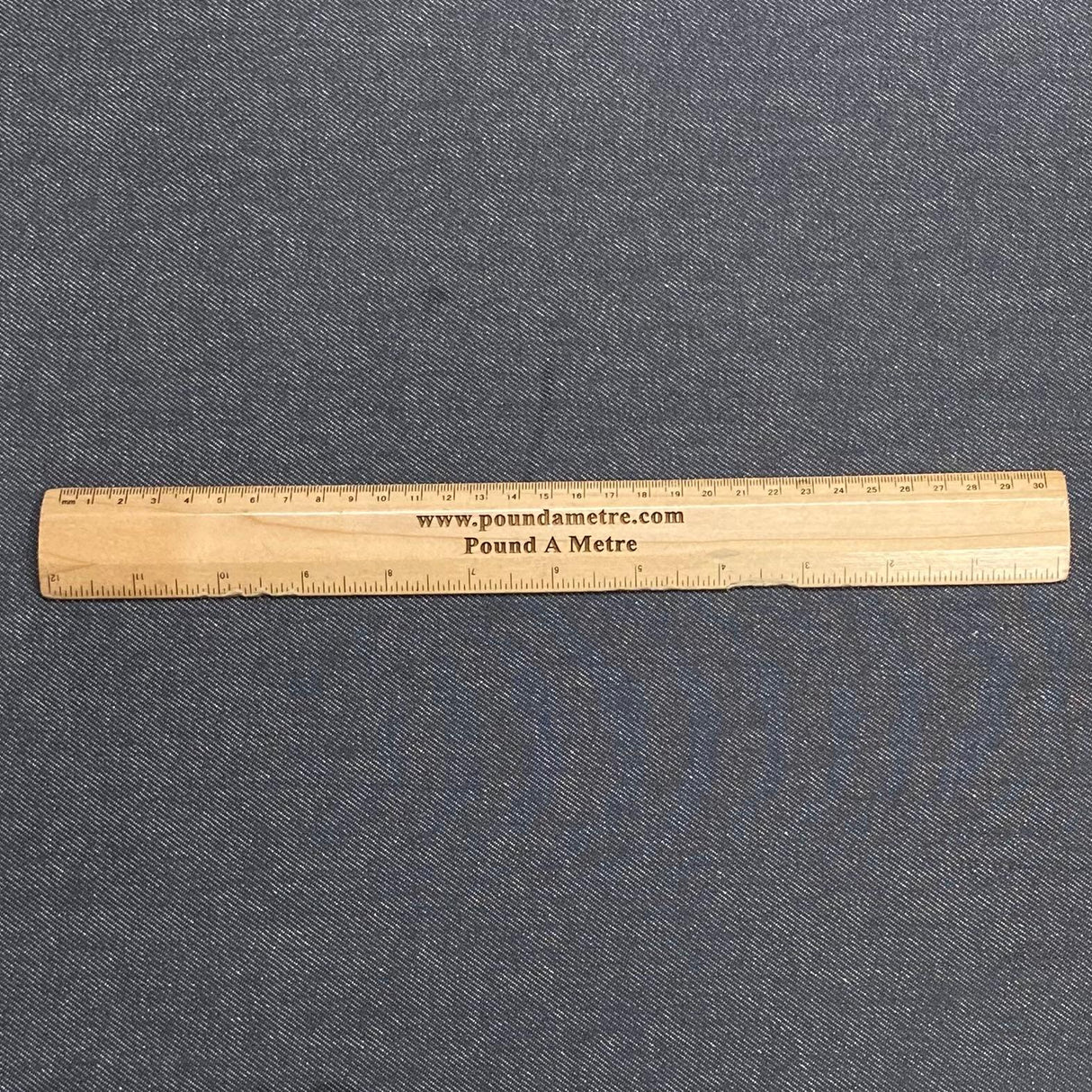 Pound A Metre Luxury 100% Cotton Denim – 58" Wide - (Woody Grey)