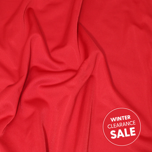 3 Metres Soft Fleece Backed Jersey 60" Wide (Red)