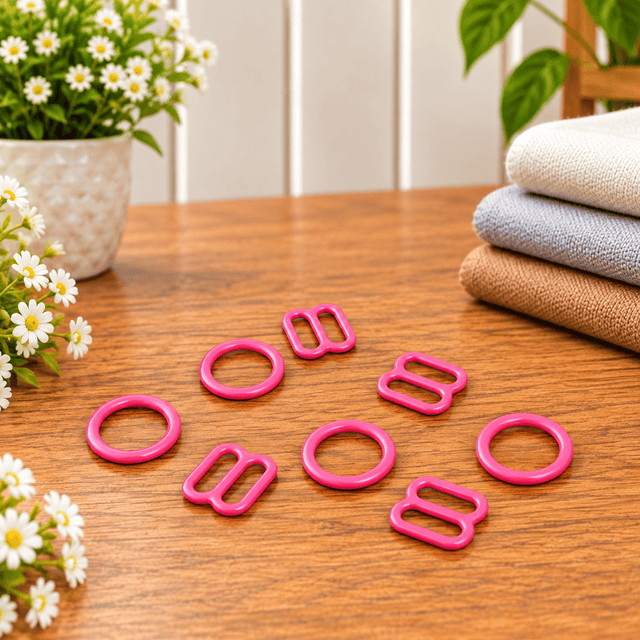 Pound A Metre Pack of 4 Sets Bra Rings – Sewing & Lingerie Making (Coral Pink)