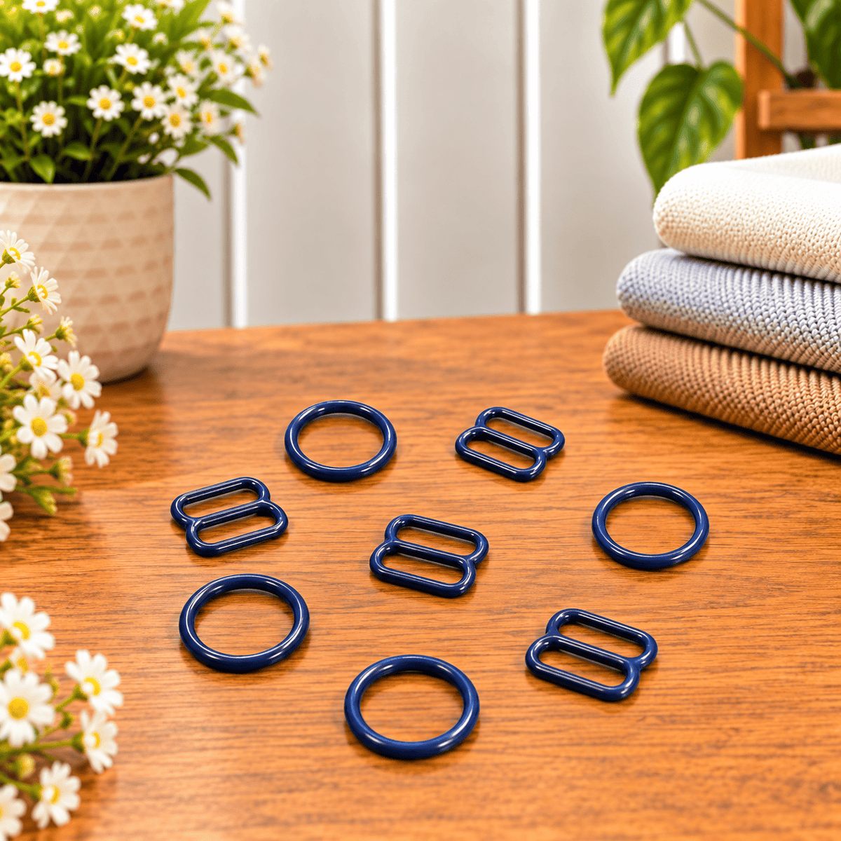 Pound A Metre Pack of 4 Sets Bra Rings – Sewing & Lingerie Making (Navy)