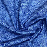 Pound A Metre Per Metres Per Metre 100% Digital Cotton Print - (Blue Waves)