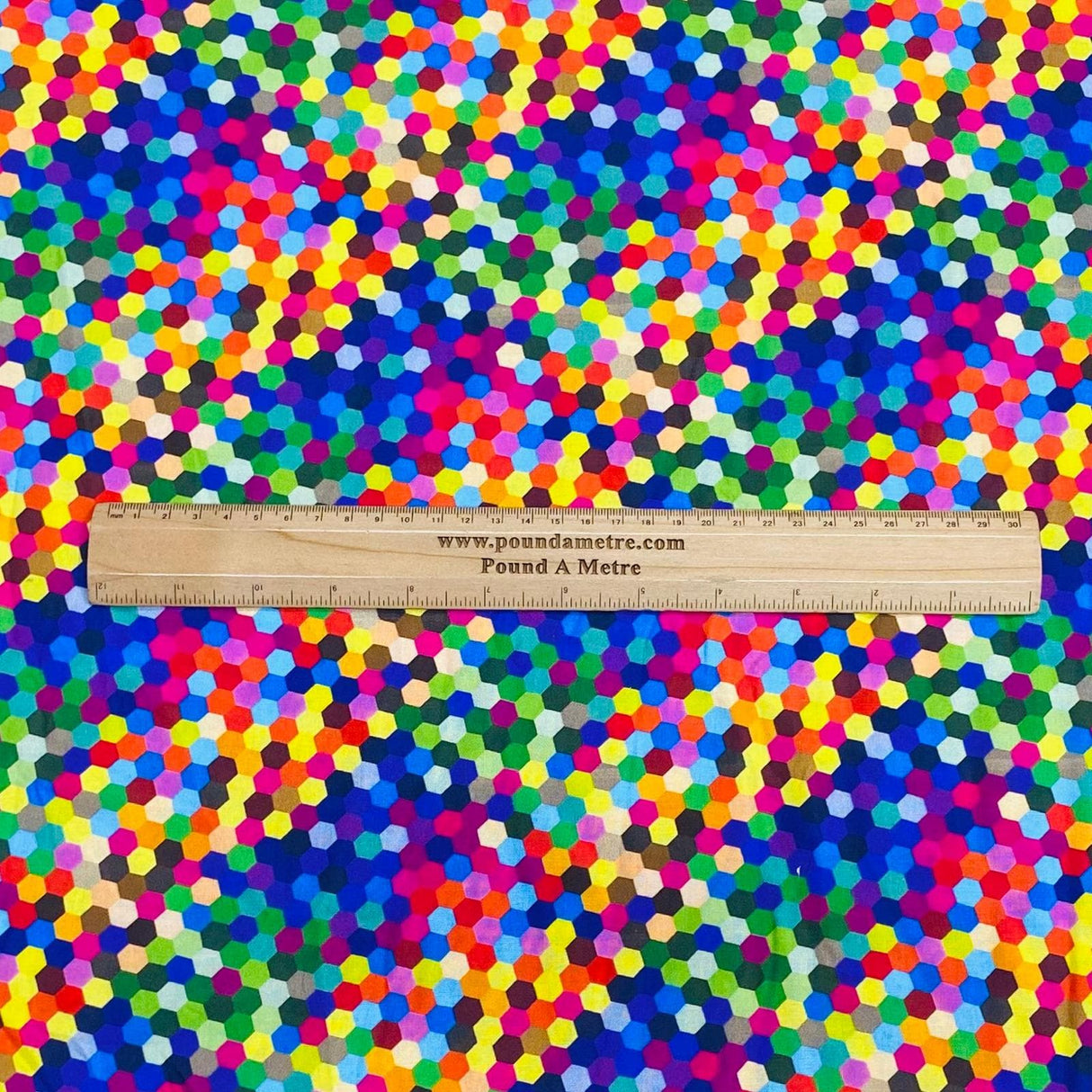Pound A Metre Per Metres Per Metre 100% Digital Cotton Print - (Multi Dots)