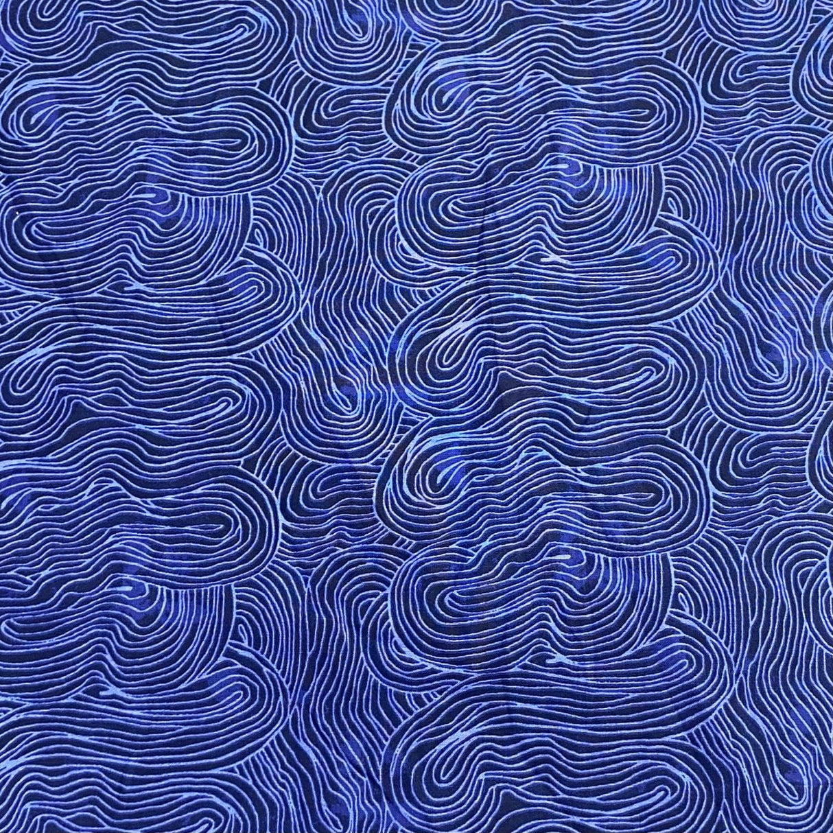 Pound A Metre Per Metres Per Metre 100% Digital Cotton Print - (Navy Waves)