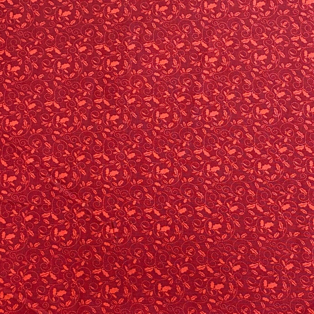 Pound A Metre Per Metres Per Metre 100% Digital Cotton Print - (Red Floral)