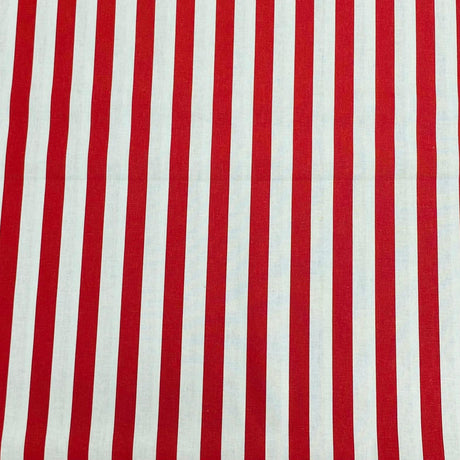 Pound A Metre Per Metres Per Metre 100% Digital Cotton  Print - (Red & White)