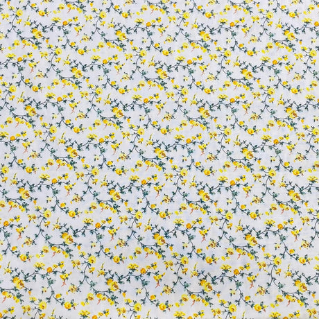 Pound A Metre Per Metres Per Metre 100% Digital Cotton Print - (Yellow Daisy)