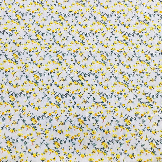 Pound A Metre Per Metres Per Metre 100% Digital Cotton Print - (Yellow Daisy)