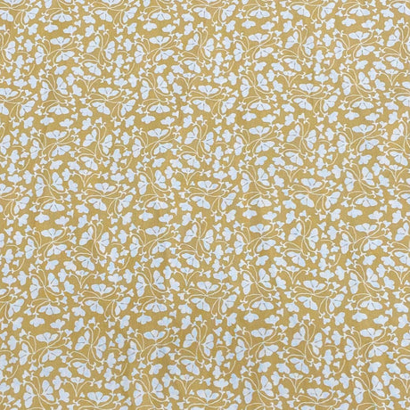 Pound A Metre Per Metres Per Metre 100% Digital Cotton Print - (Yellow & White)
