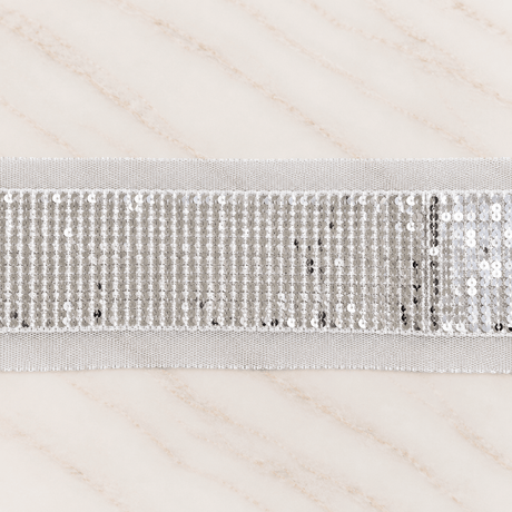 Pound A Metre Per Metre 8 Inch Sequin Trim – (Clear)