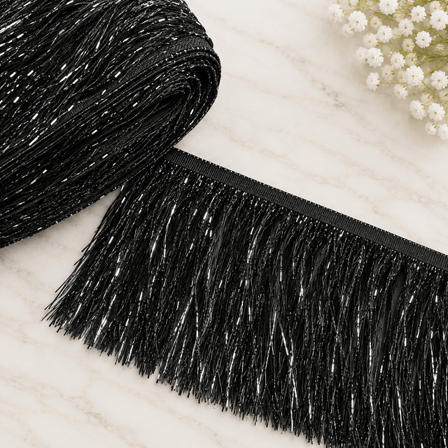 Pound A Metre Per Metre 9 Inch Black Tassel Trim – (Tassel)