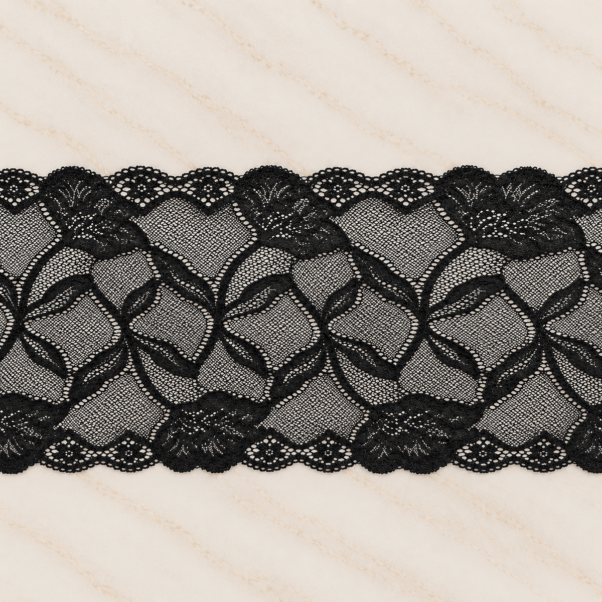 Pound A Metre Per Metre 9-Inch Rachelle Lace Trim – (Black)