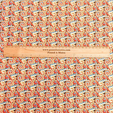 Pound A Metre Per Metre Beautiful Designer Printed Cotton- 45" Wide (Red)