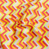 Pound A Metre Per Metre Beautiful Designer Printed Cotton- 45" Wide (Zig)