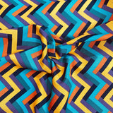 Pound A Metre Per Metre Beautiful Designer Printed Cotton- 45" Wide (Zigzag)