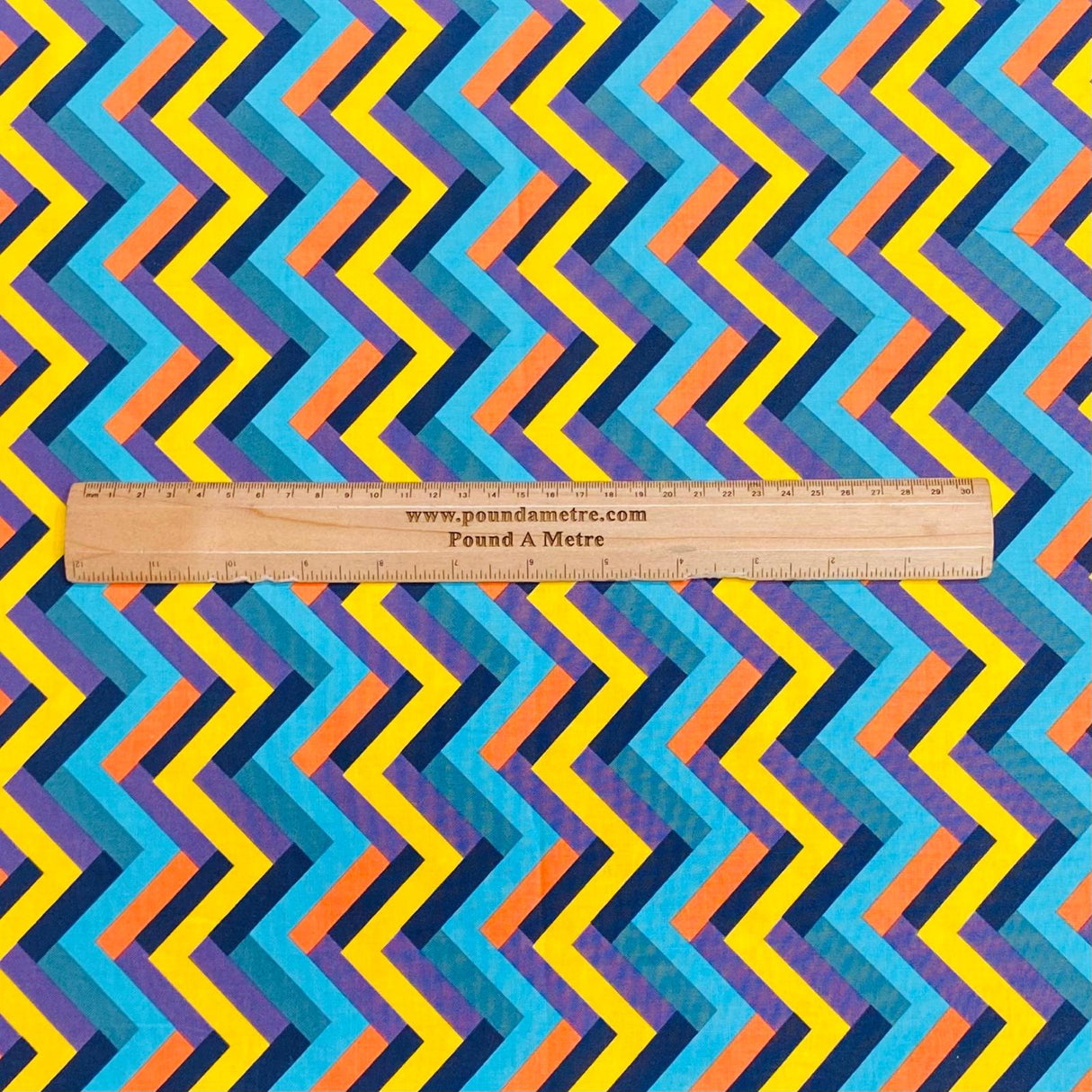 Pound A Metre Per Metre Beautiful Designer Printed Cotton- 45" Wide (Zigzag)