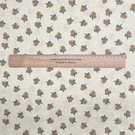 Pound A Metre Per Metre Per Metre Beautiful Digitally Printed 100% Cotton- 45" Wide (Acorn)