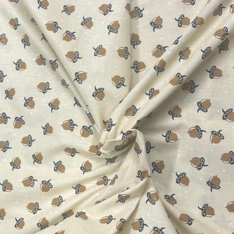 Pound A Metre Per Metre Per Metre Beautiful Digitally Printed 100% Cotton- 45" Wide (Acorn)