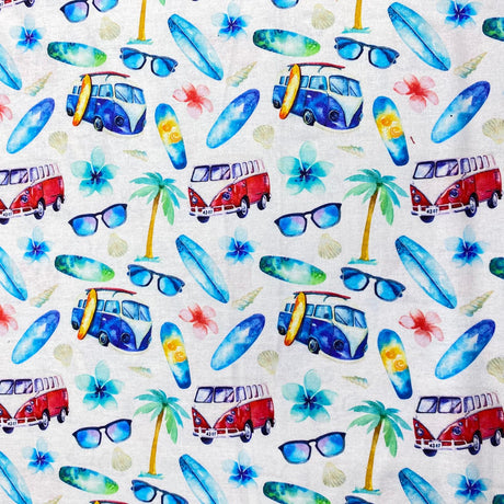 Pound A Metre Per Metre Per Metre Beautiful Digitally Printed 100% Cotton- 45" Wide (Beach)