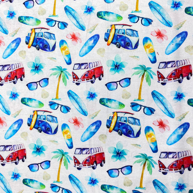 Pound A Metre Per Metre Per Metre Beautiful Digitally Printed 100% Cotton- 45" Wide (Beach)