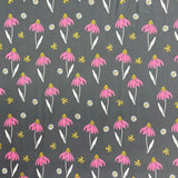 Pound A Metre Per Metre Per Metre Beautiful Digitally Printed 100% Cotton- 45" Wide (Black Garden)