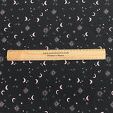 Pound A Metre Per Metre Per Metre Beautiful Digitally Printed 100% Cotton- 45" Wide (Black Pink Stars)