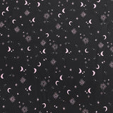 Pound A Metre Per Metre Per Metre Beautiful Digitally Printed 100% Cotton- 45" Wide (Black Pink Stars)