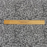 Pound A Metre Per Metre Per Metre Beautiful Digitally Printed 100% Cotton- 45" Wide (Black & White Flower)