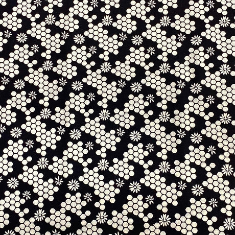 Pound A Metre Per Metre Per Metre Beautiful Digitally Printed 100% Cotton- 45" Wide (Black & White)