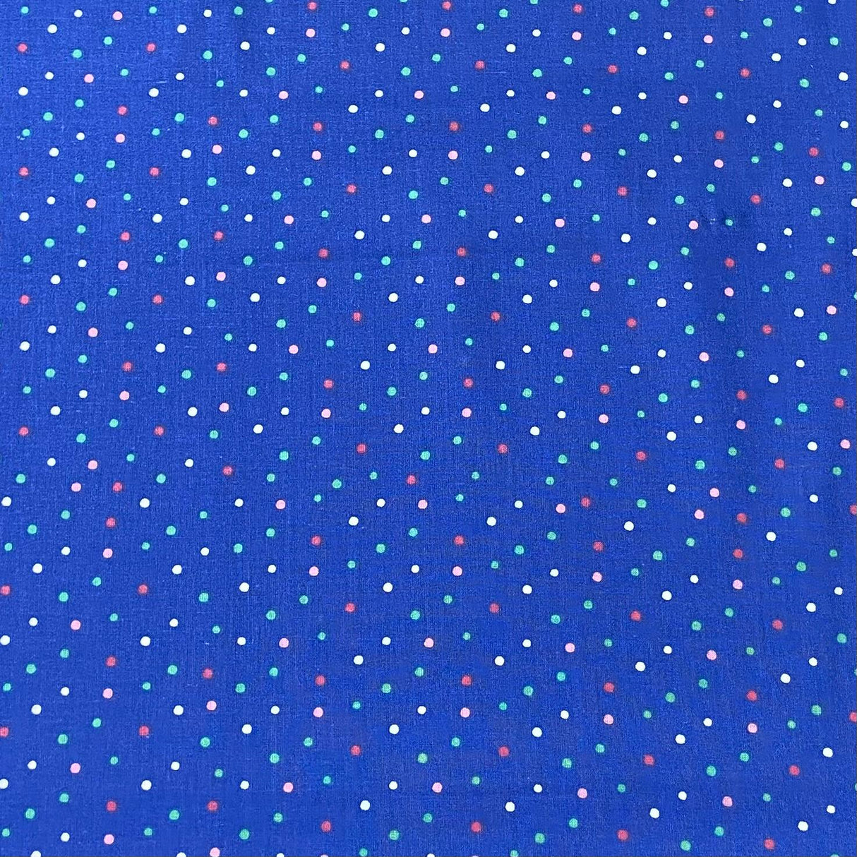 Pound A Metre Per Metre Per Metre Beautiful Digitally Printed 100% Cotton- 45" Wide (Blue Polka)