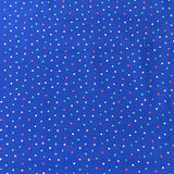 Pound A Metre Per Metre Per Metre Beautiful Digitally Printed 100% Cotton- 45" Wide (Blue Polka)