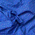 Pound A Metre Per Metre Per Metre Beautiful Digitally Printed 100% Cotton- 45" Wide (Blue Polka)