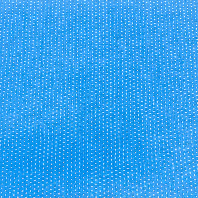 Pound A Metre Per Metre Per Metre Beautiful Digitally Printed 100% Cotton- 45" Wide (Blue Polka)