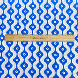 Pound A Metre Per Metre Per Metre Beautiful Digitally Printed 100% Cotton- 45" Wide (Blue & White Flower)